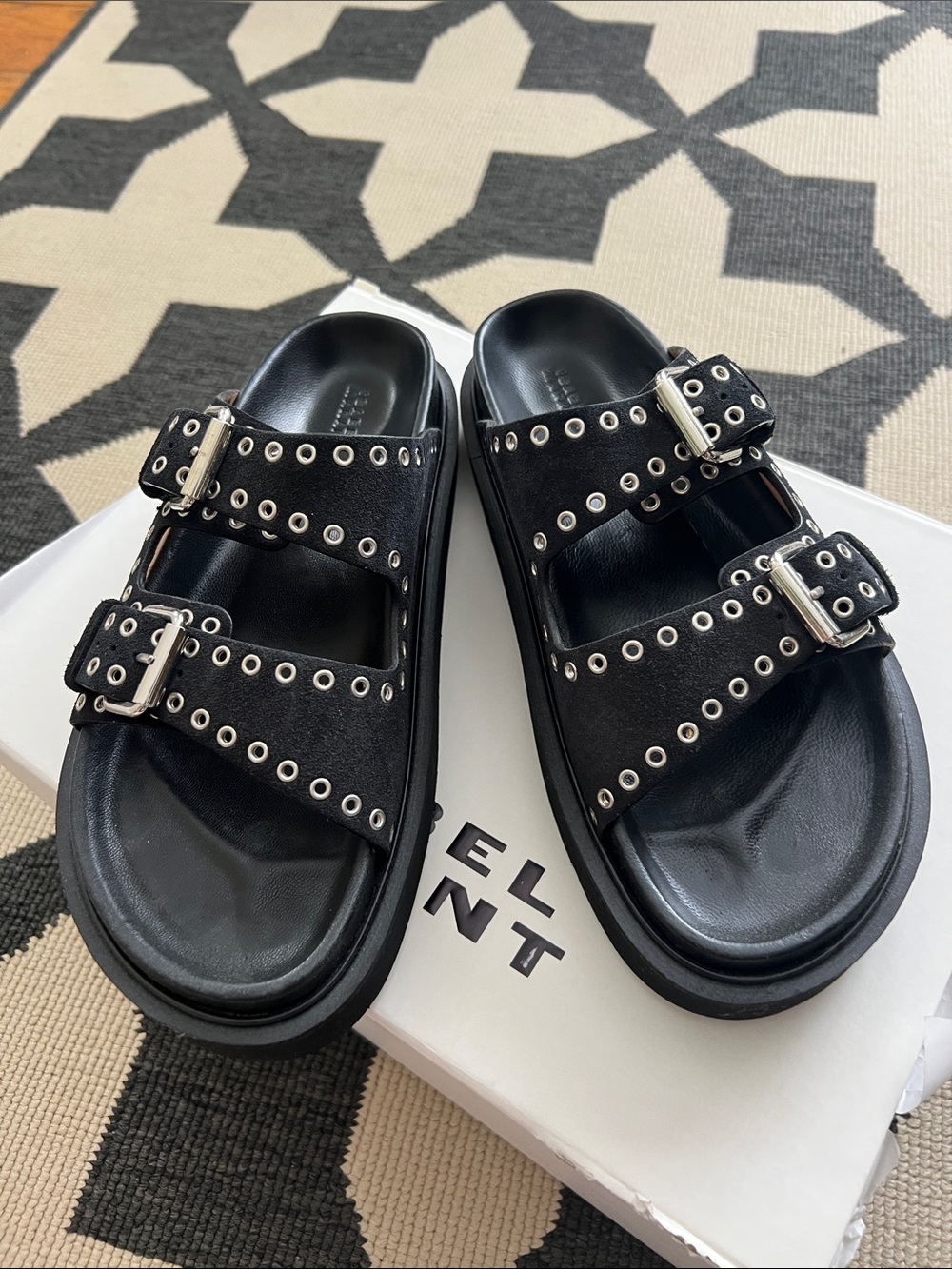 Isabel Marant Black Lennya Sandal - Picture 6 of 9